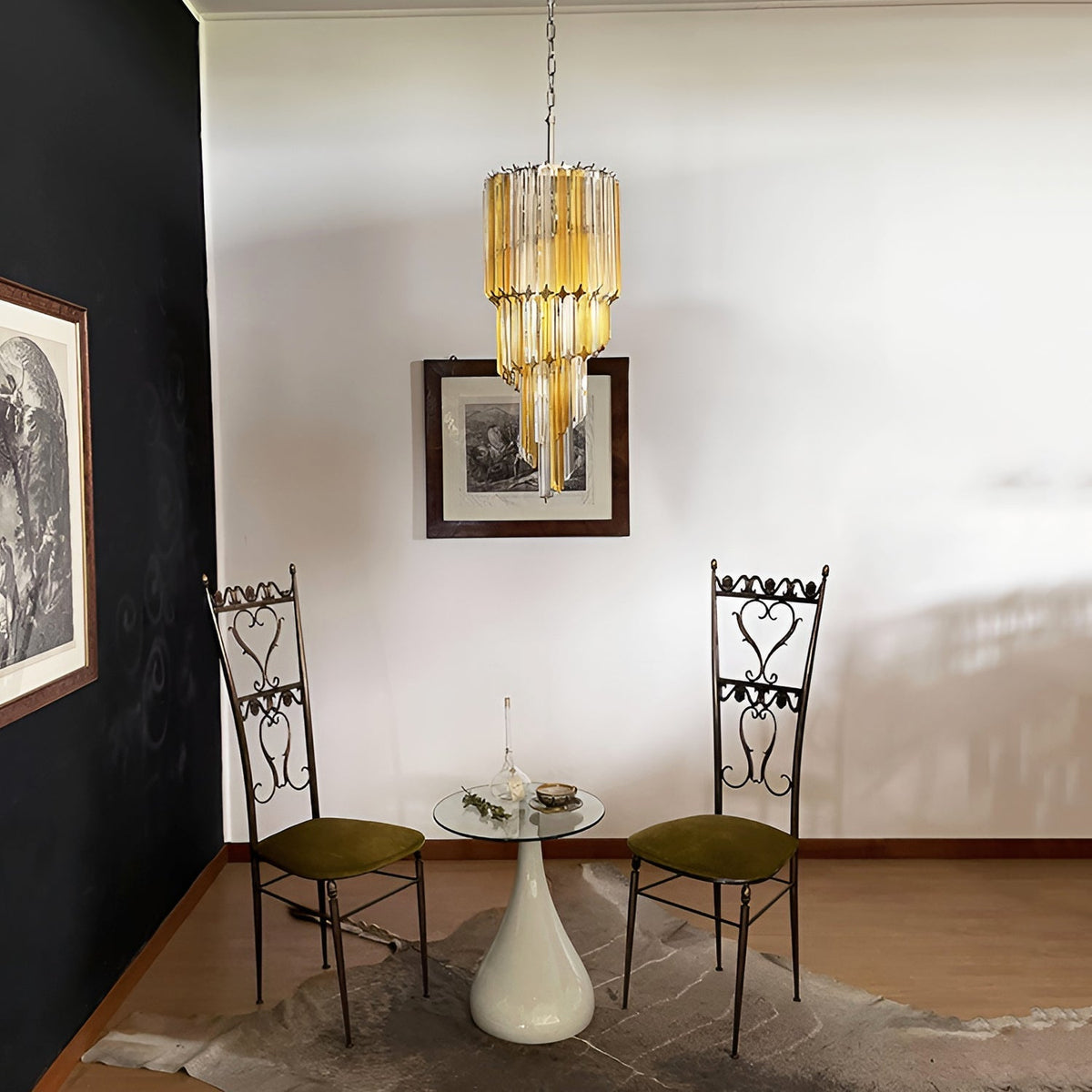 Rardenorie Glass Chandelier-Moonnatur
