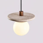 Fenrenvale Travertine Pendant Light-Moonnatur