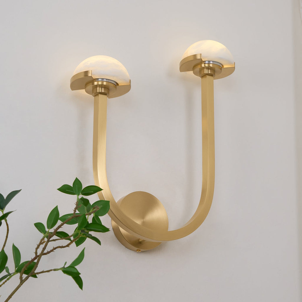 Yuvella Alabaster Wall Light-Moonnatur