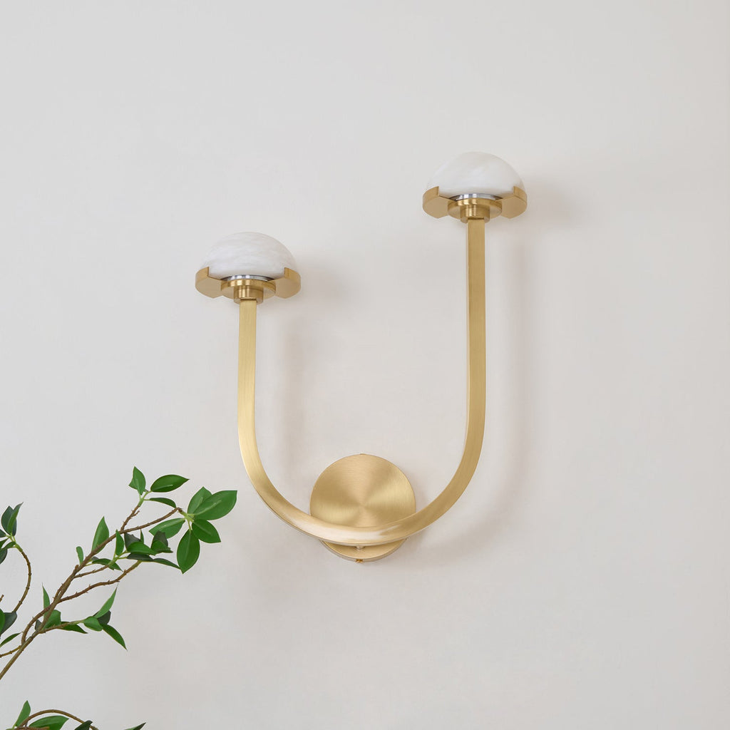 Yuvella Alabaster Wall Light-Moonnatur