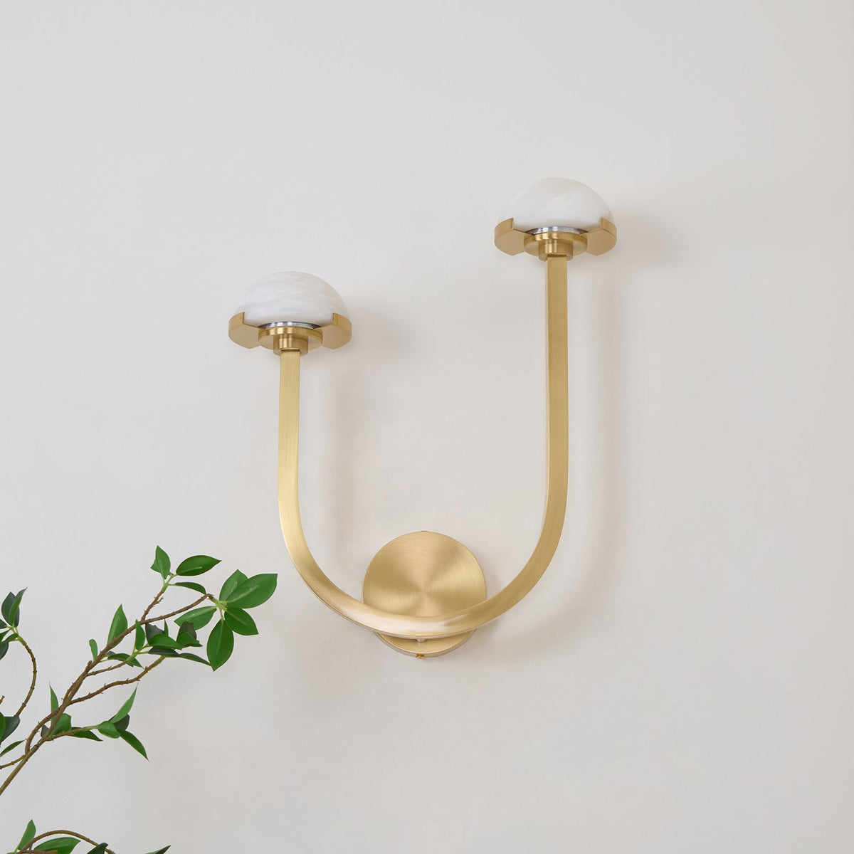 Yuvella Alabaster Wall Light-Moonnatur