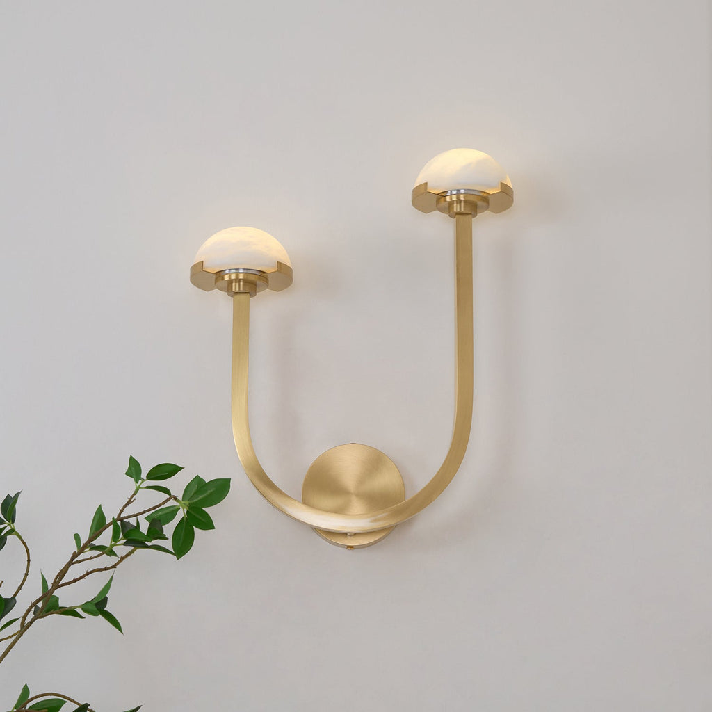 Yuvella Alabaster Wall Light-Moonnatur
