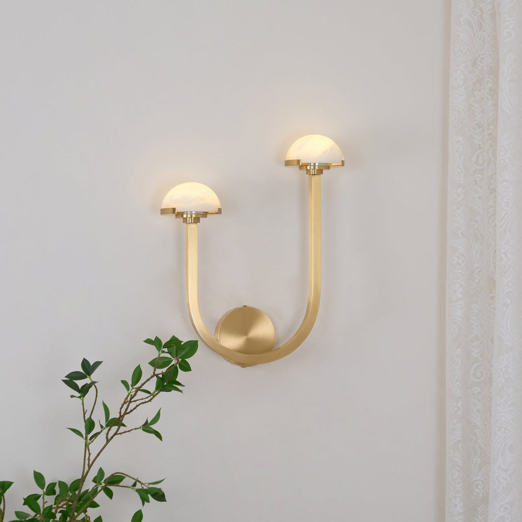 Yuvella Alabaster Wall Light-Moonnatur