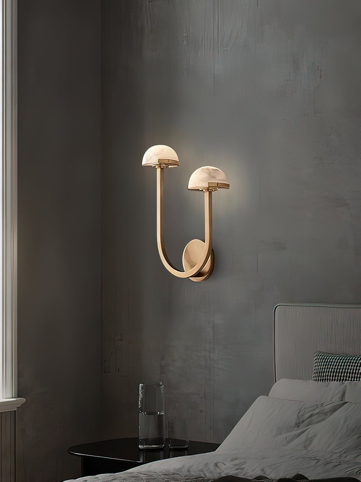 Yuvella Alabaster Wall Light-Moonnatur