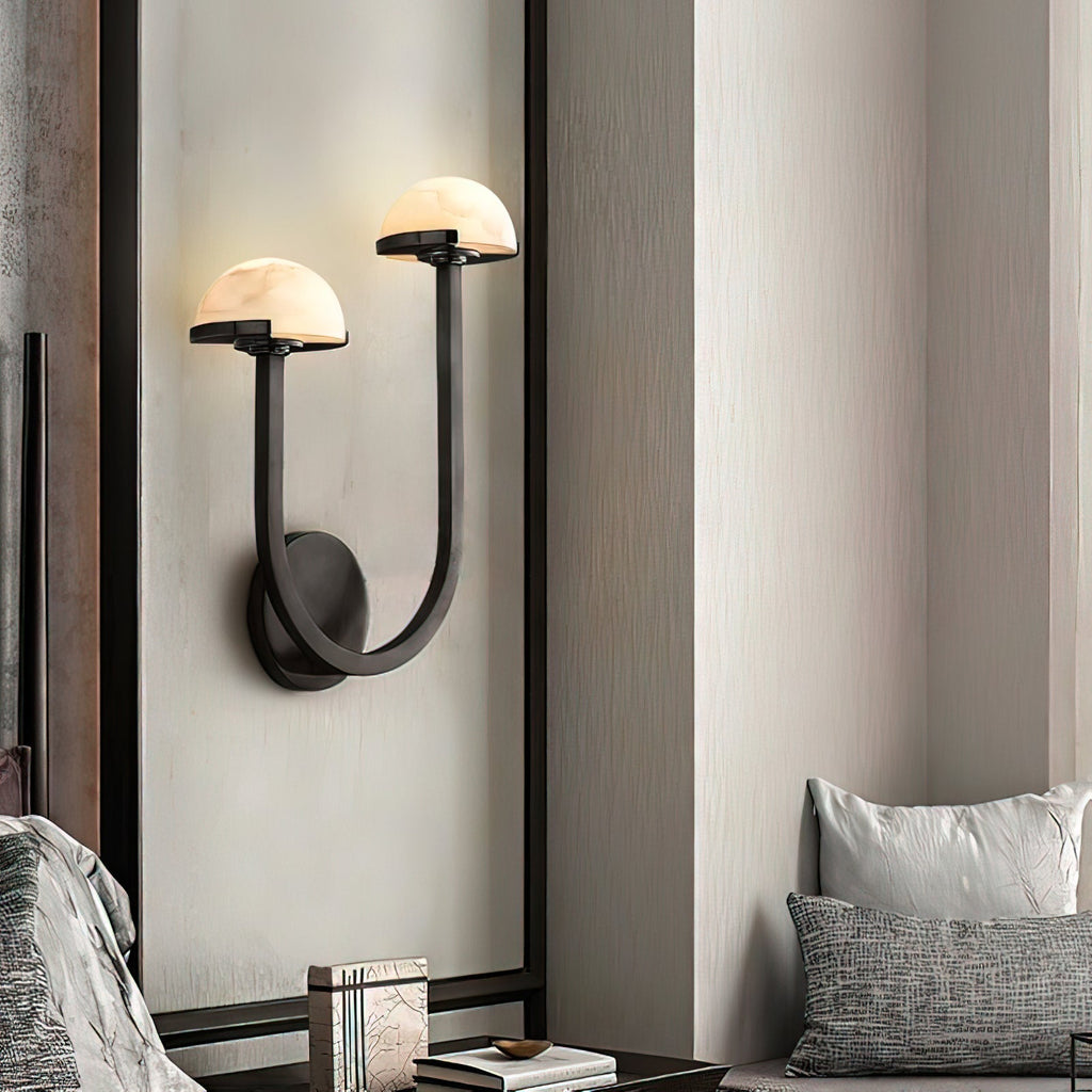 Yuvella Alabaster Wall Light-Moonnatur