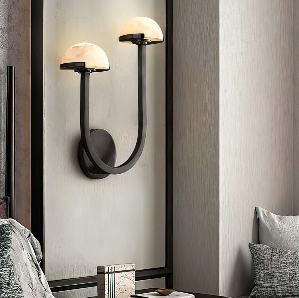 Yuvella Alabaster Wall Light-Moonnatur