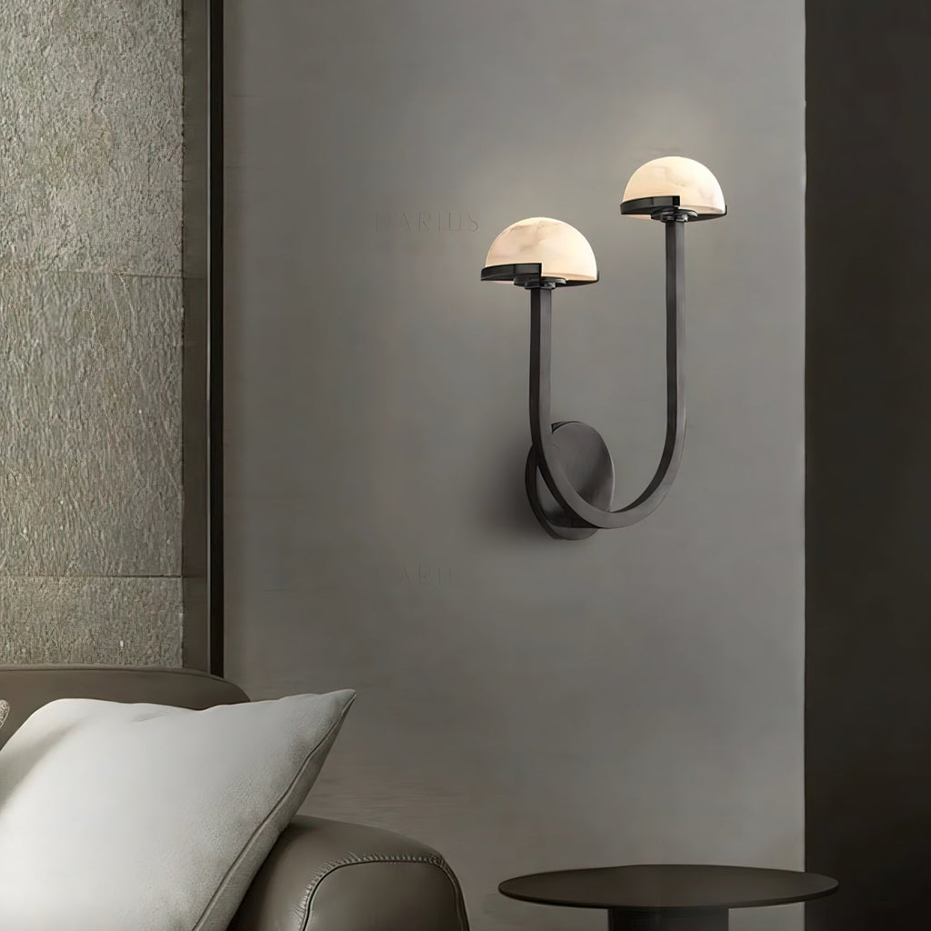Yuvella Alabaster Wall Light-Moonnatur