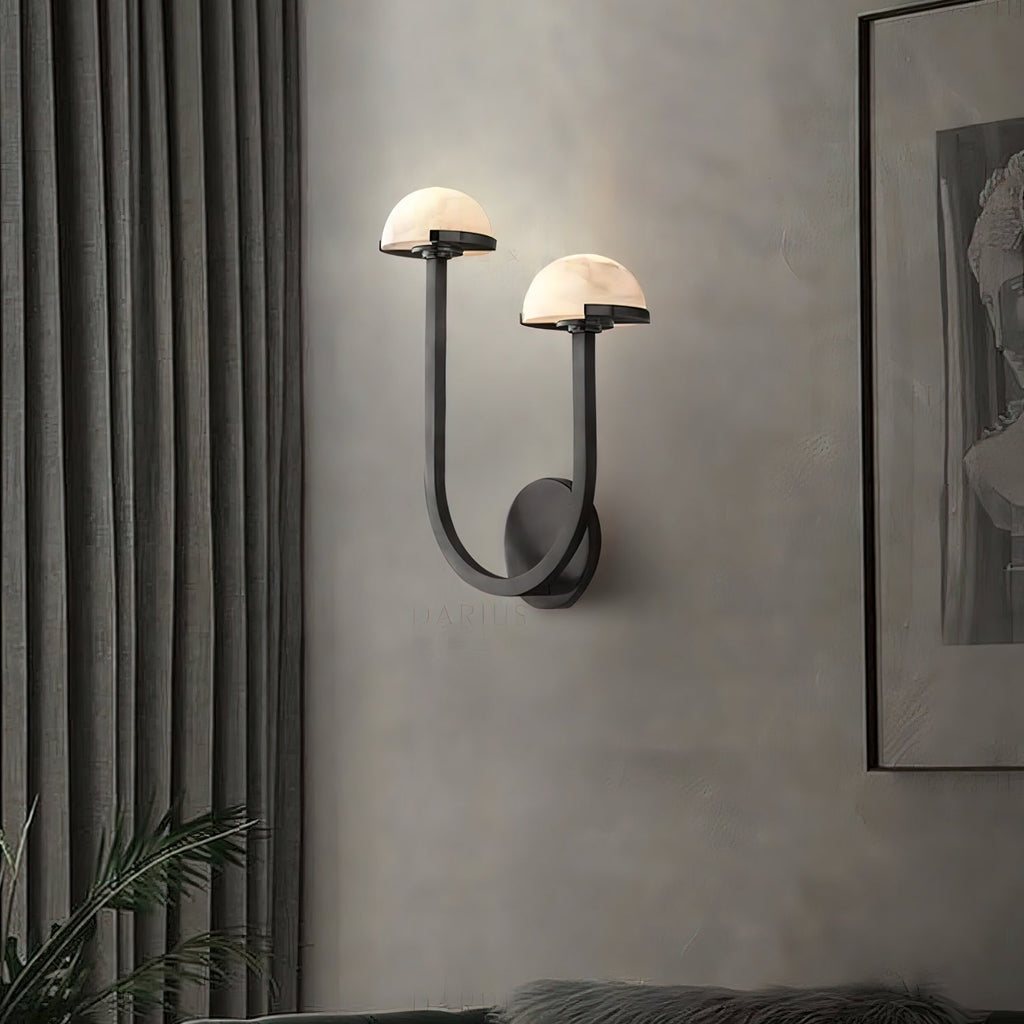 Yuvella Alabaster Wall Light-Moonnatur