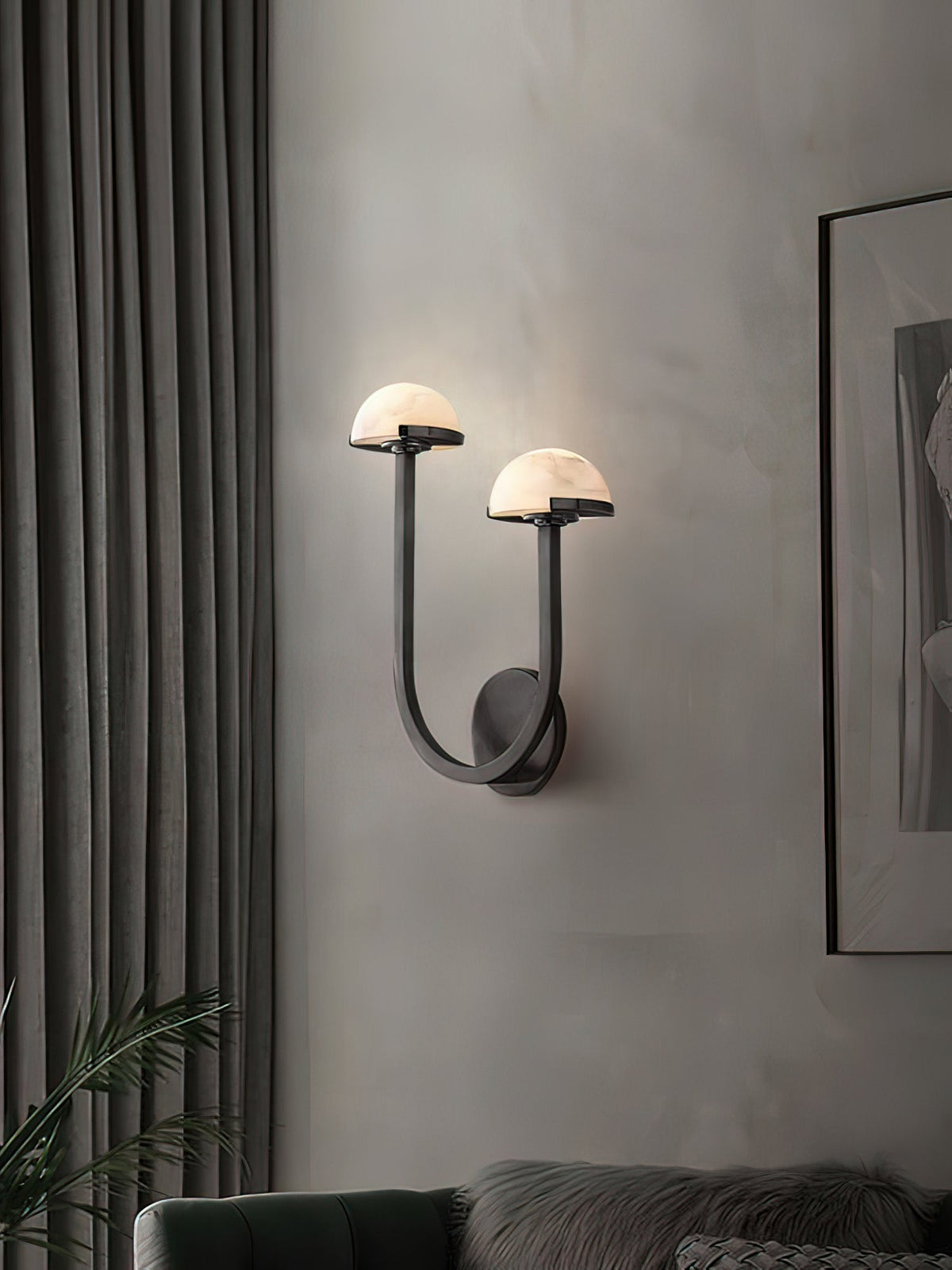 Yuvella Alabaster Wall Light-Moonnatur