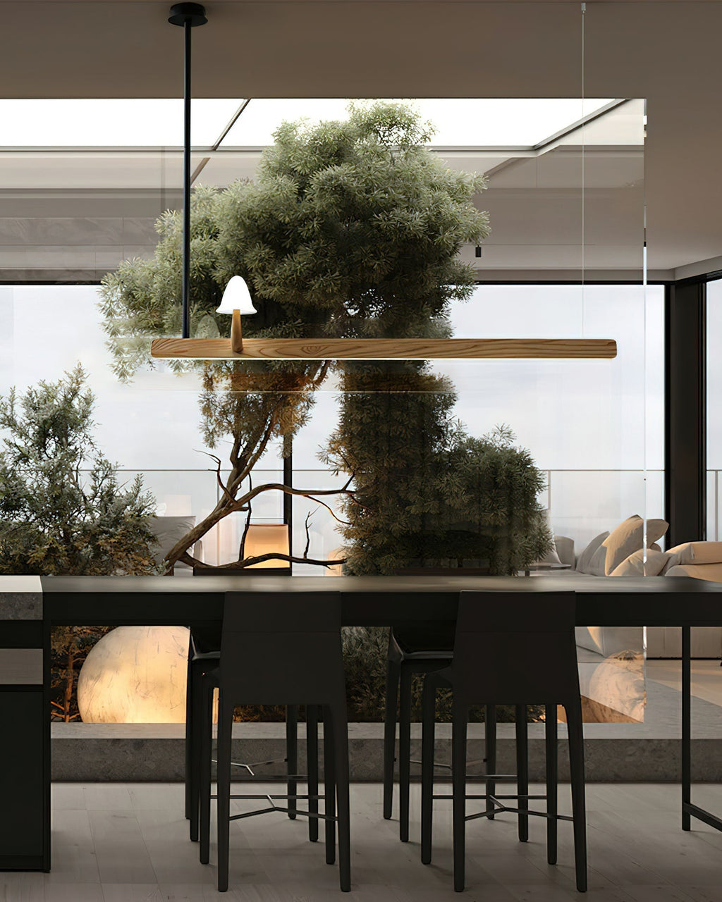 Morvenenna Wood Chandelier-Moonnatur