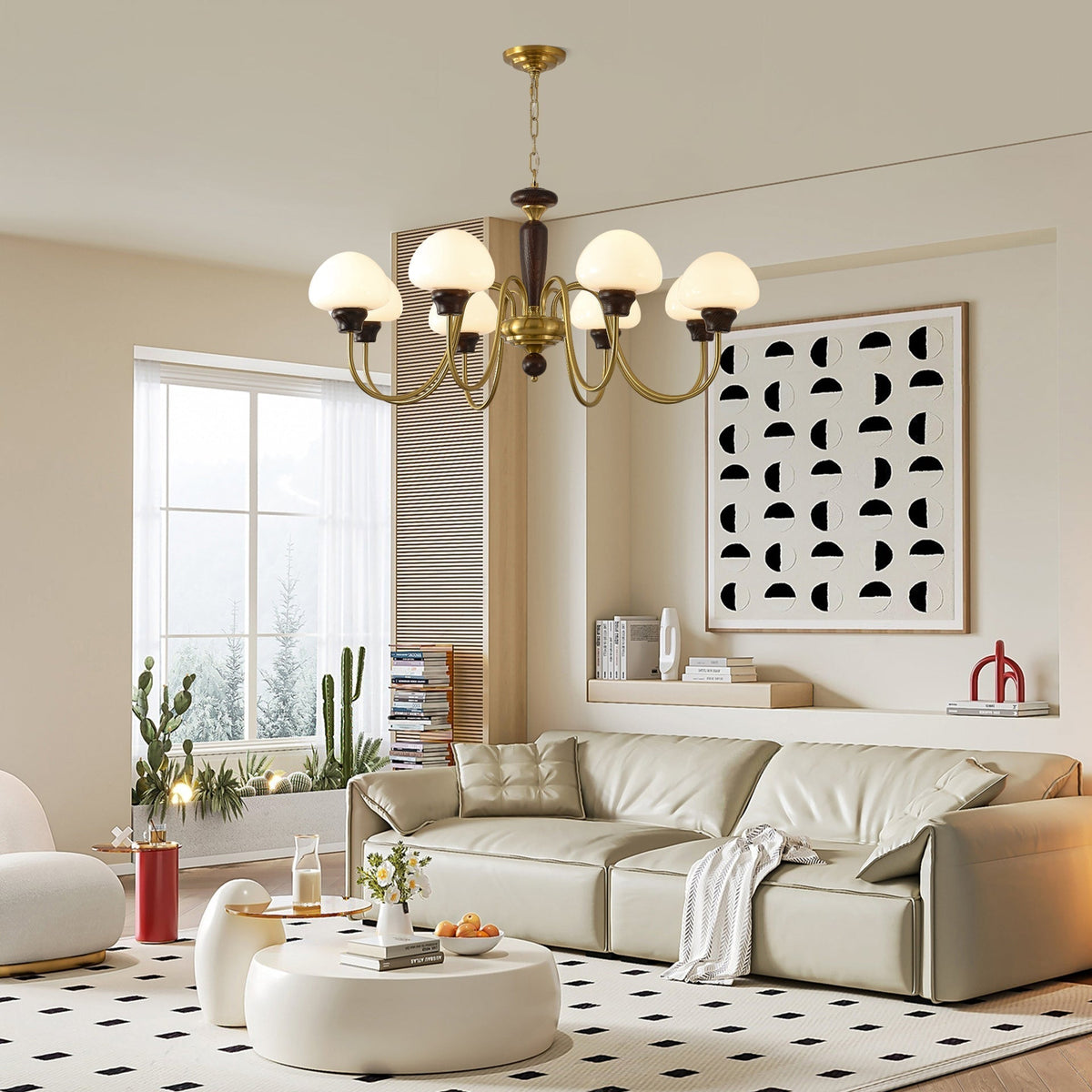 Larenelle Glass Chandelier-Moonnatur