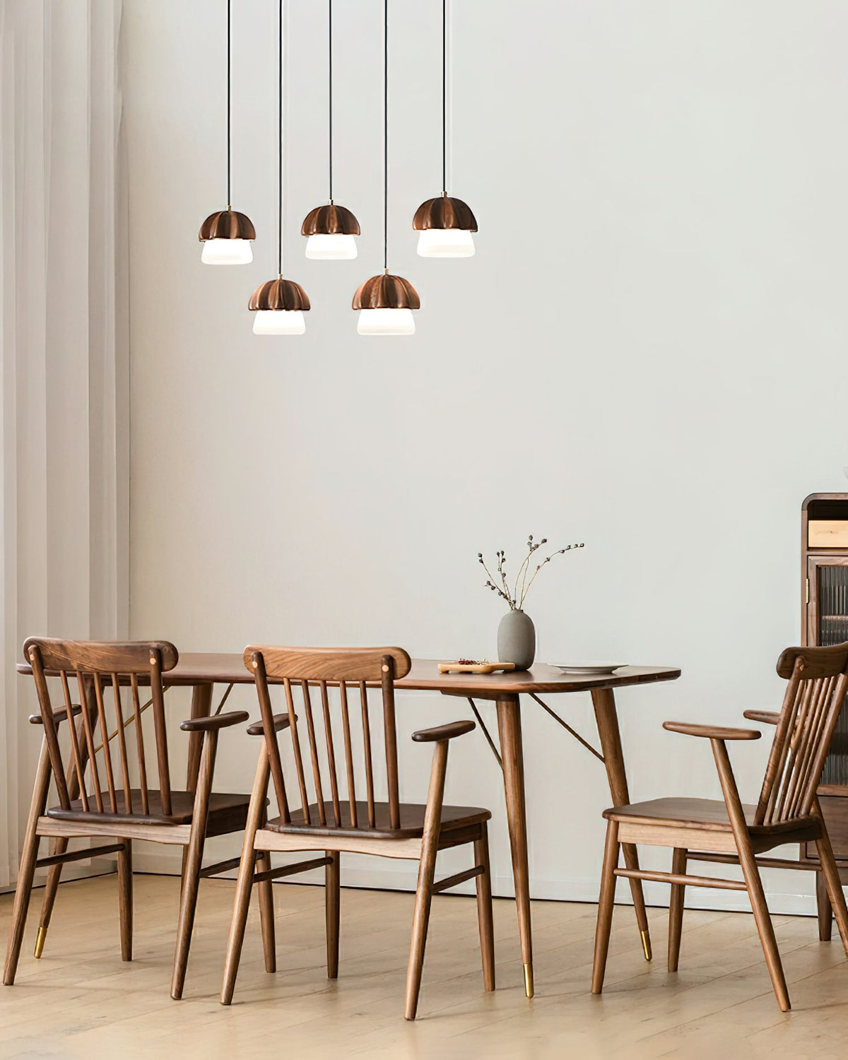 Merleneth Wood Pendant Light-Moonnatur