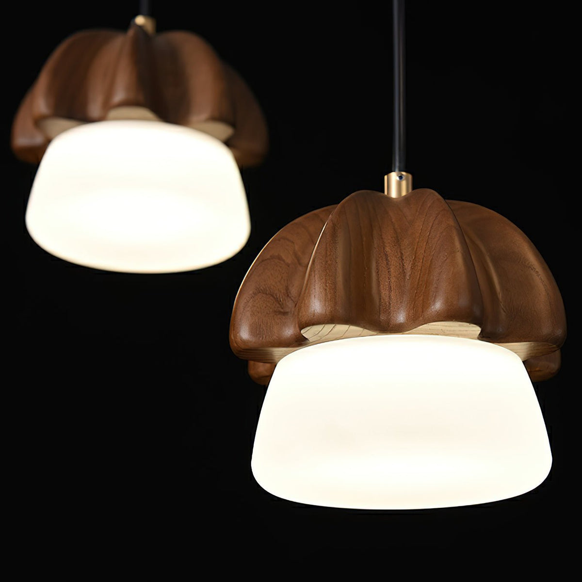 Merleneth Wood Pendant Light-Moonnatur
