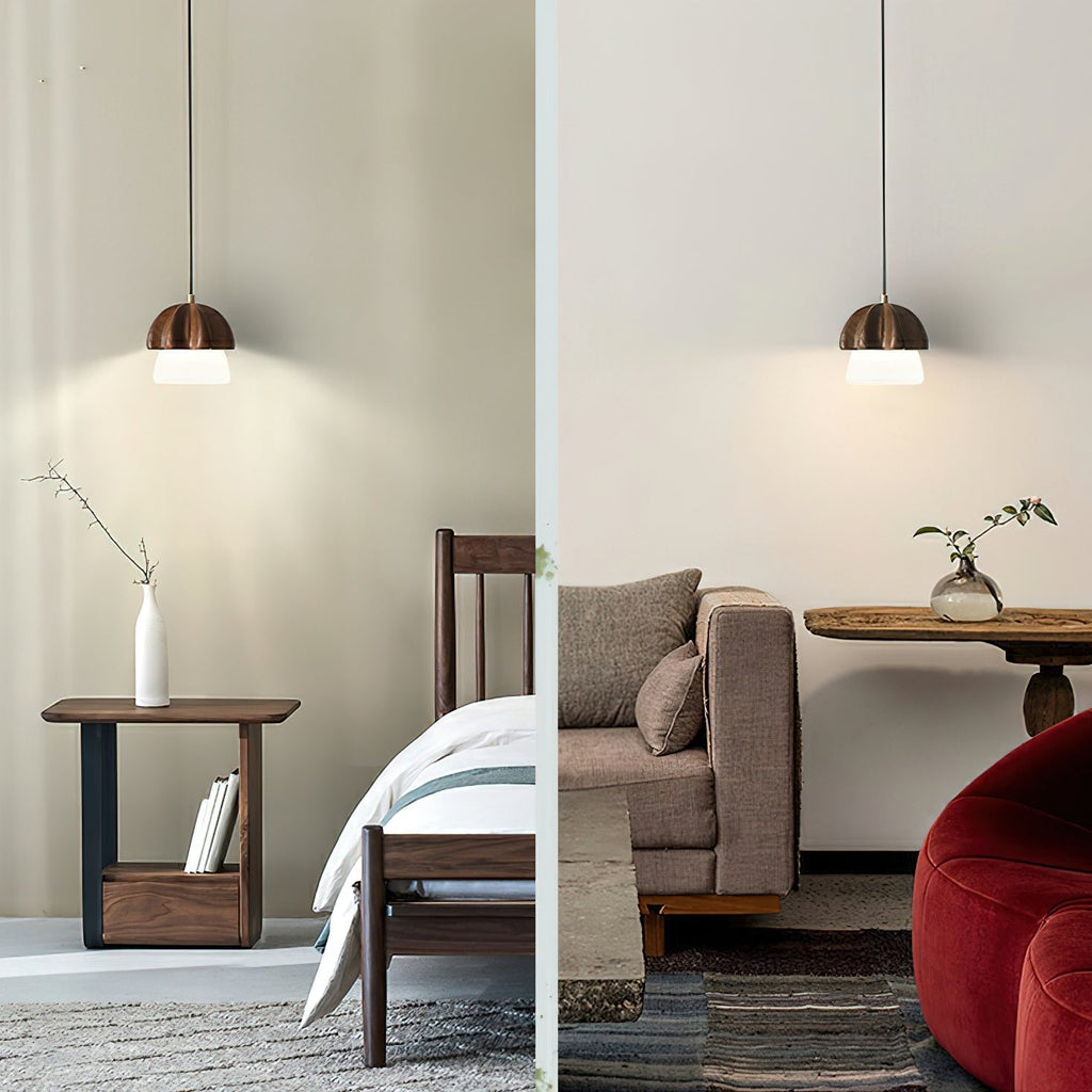 Merleneth Wood Pendant Light-Moonnatur