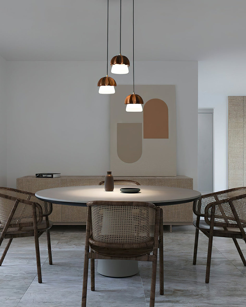 Merleneth Wood Pendant Light-Moonnatur