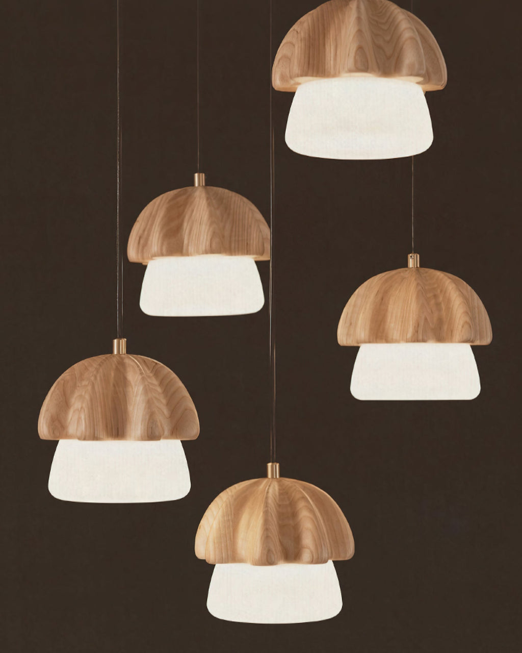 Merleneth Wood Pendant Light-Moonnatur