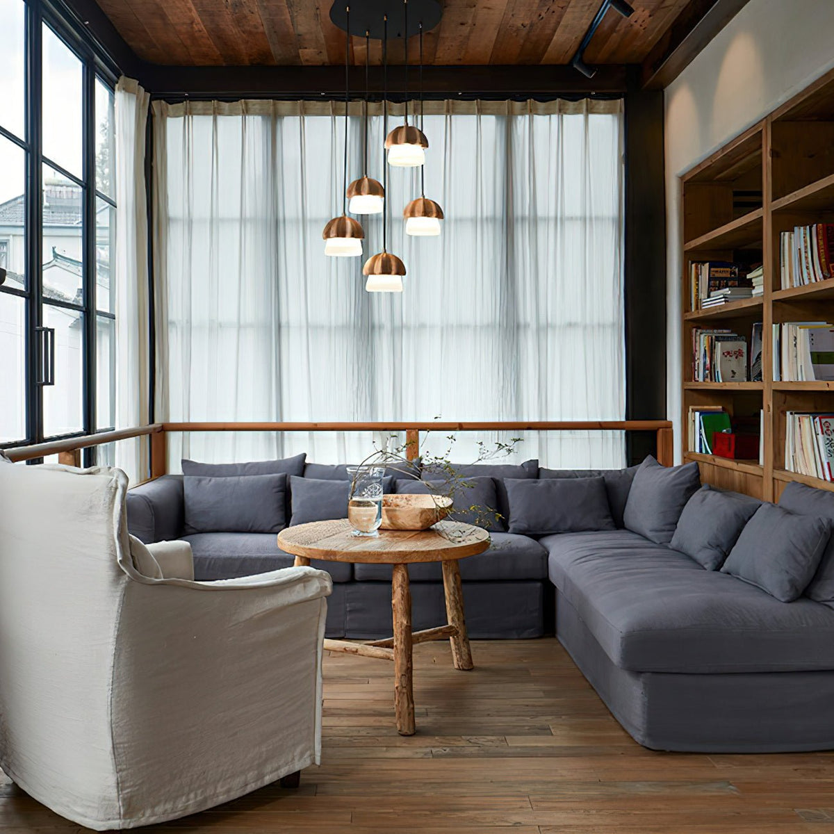 Merleneth Wood Pendant Light-Moonnatur