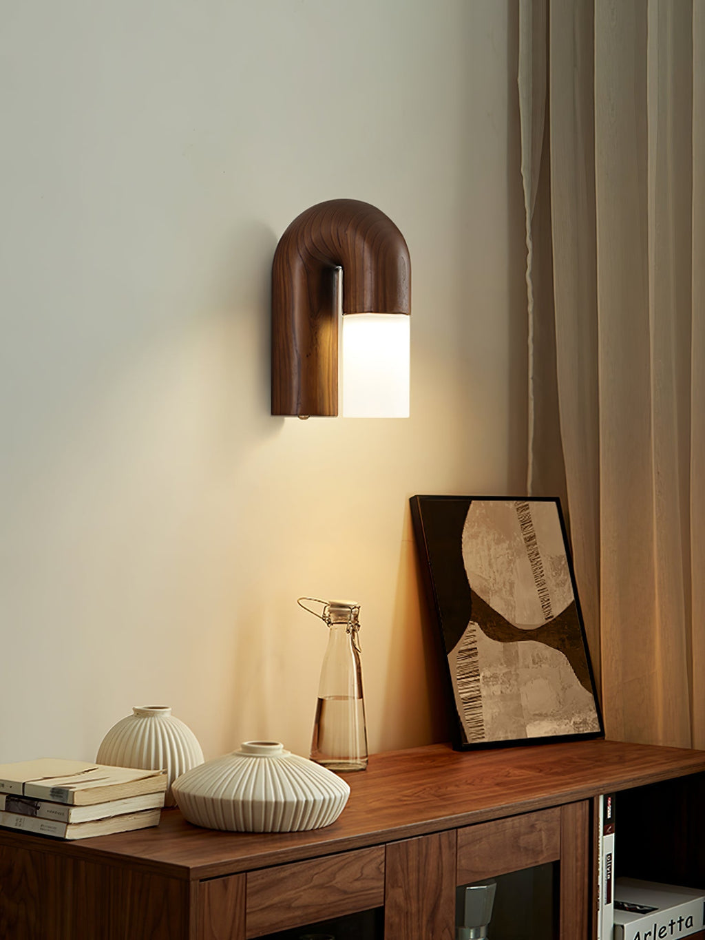 Ymeria Wood Wall Lamp-Moonnatur