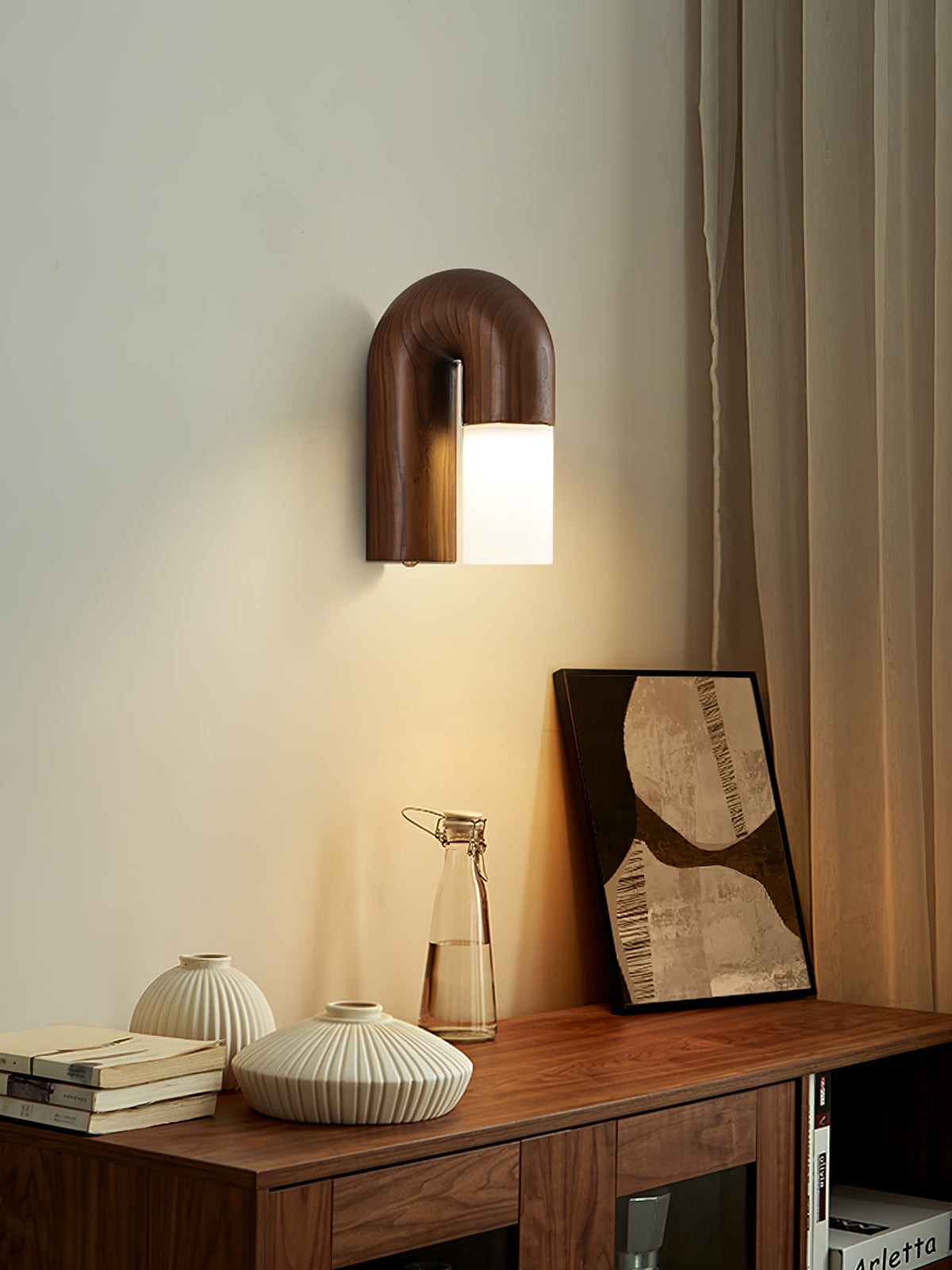 Ymeria Wood Wall Lamp-Moonnatur