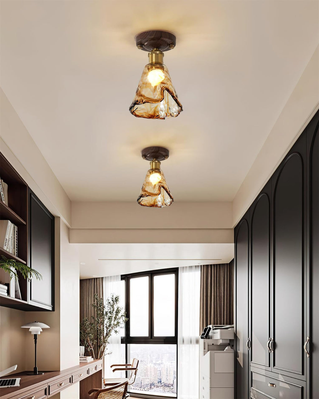 Galdenwell Glass Ceiling Light-Moonnatur