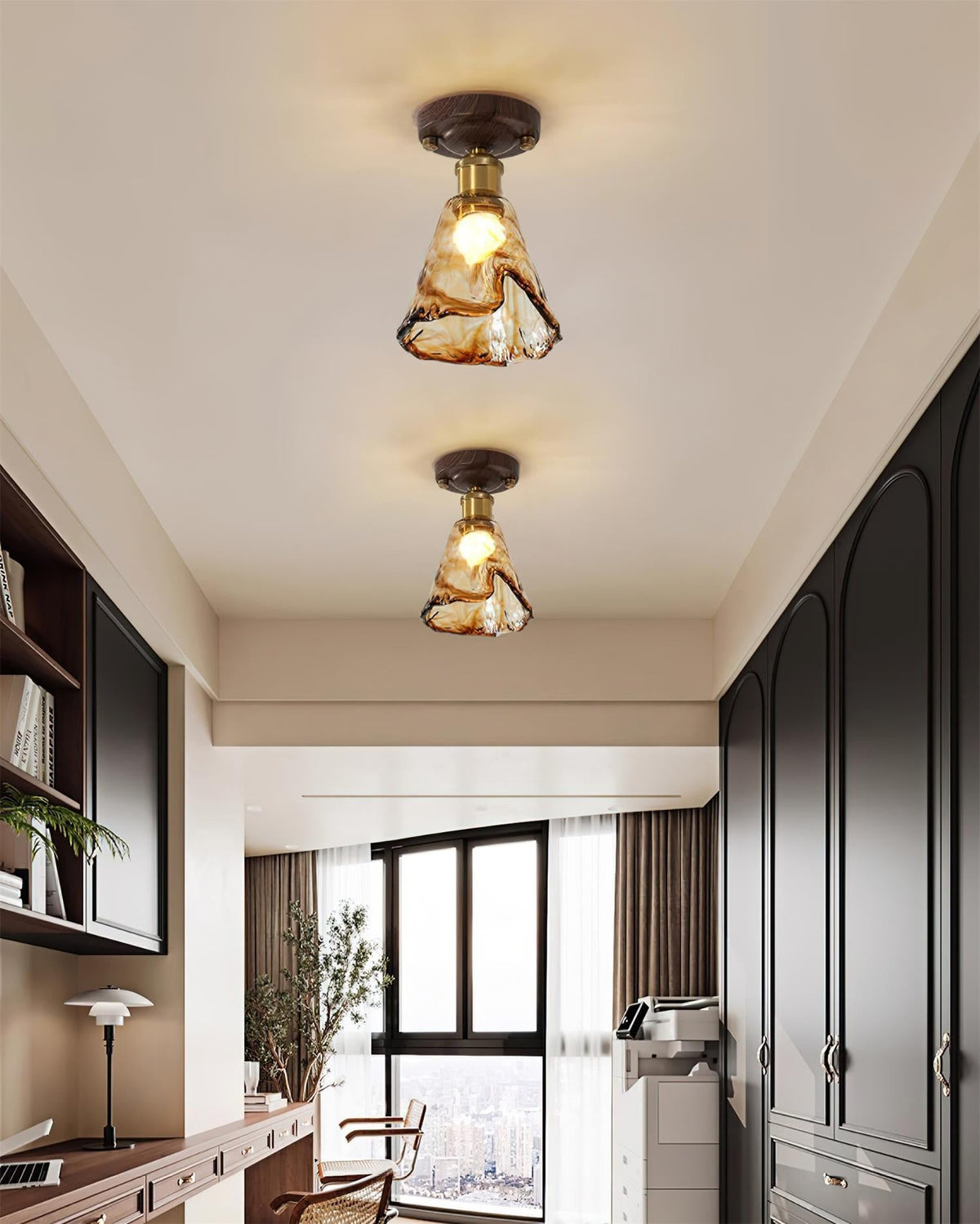Galdenwell Glass Ceiling Light-Moonnatur