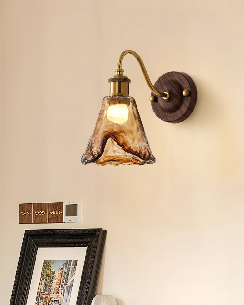 Altonley Glass Wall Light-Moonnatur