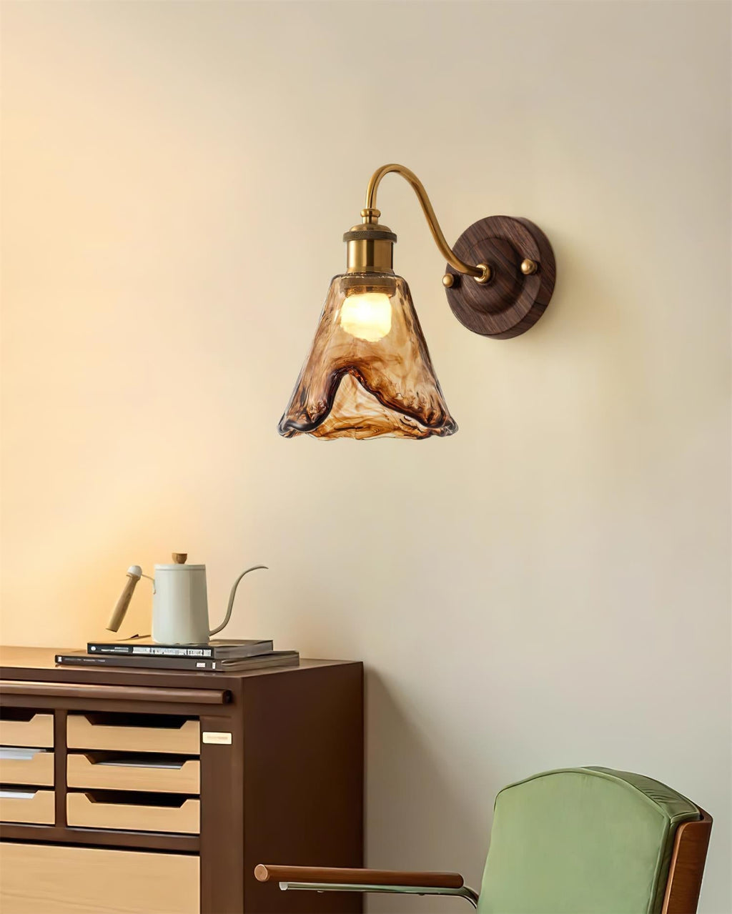 Altonley Glass Wall Light-Moonnatur