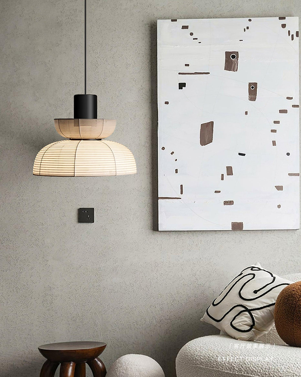 Grenelmoss Fabric Pendant Light-Moonnatur