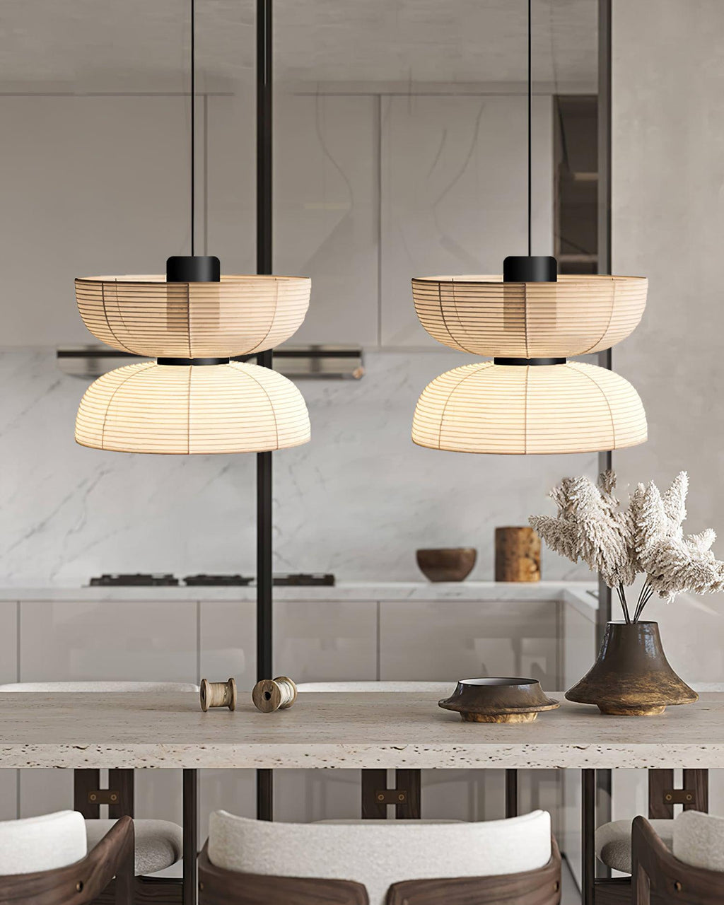 Grenelmoss Fabric Pendant Light-Moonnatur