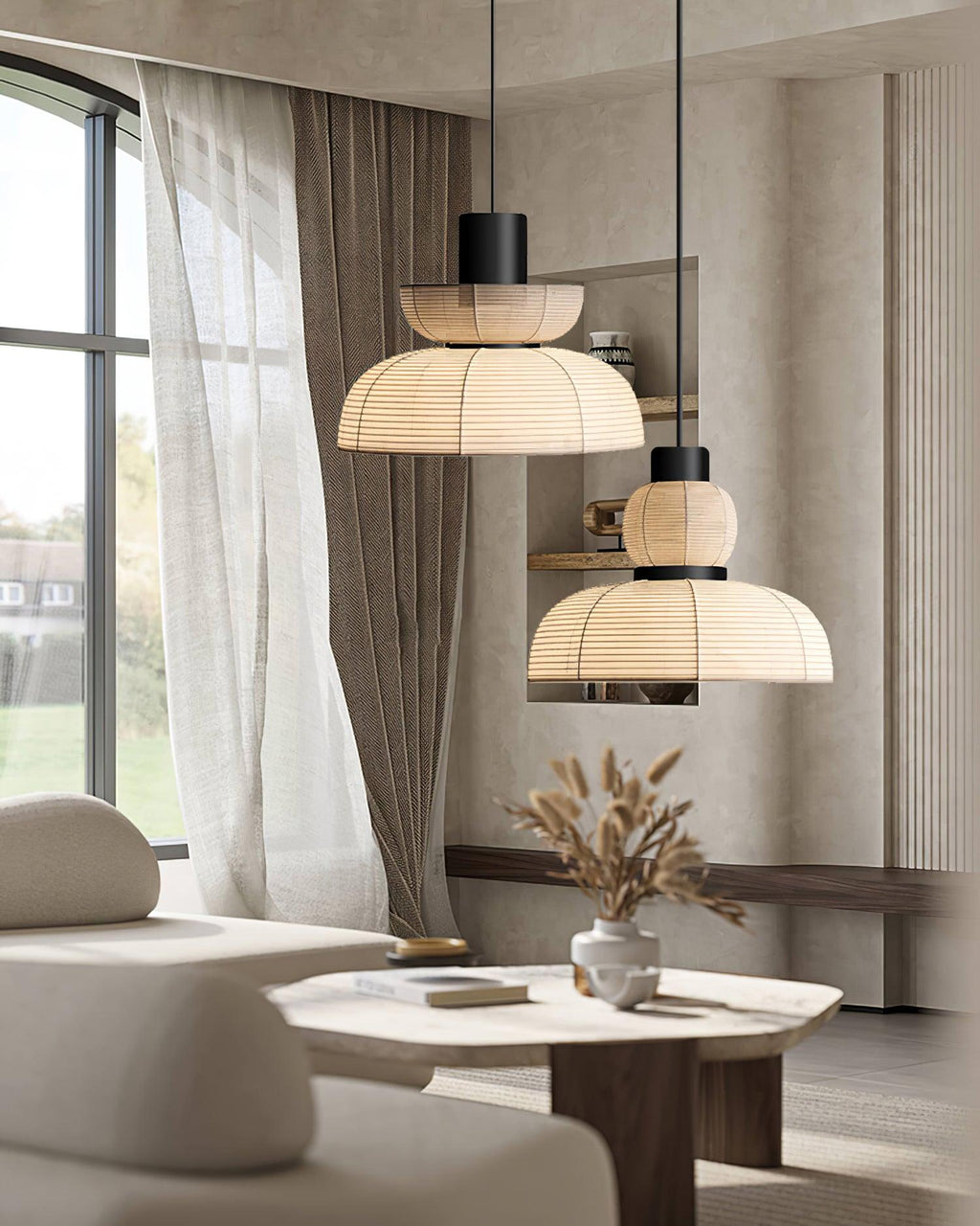 Grenelmoss Fabric Pendant Light-Moonnatur