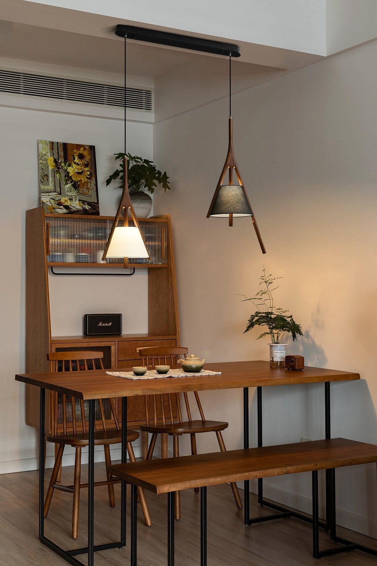 Rhodenelle Fabric Pendant Light-Moonnatur
