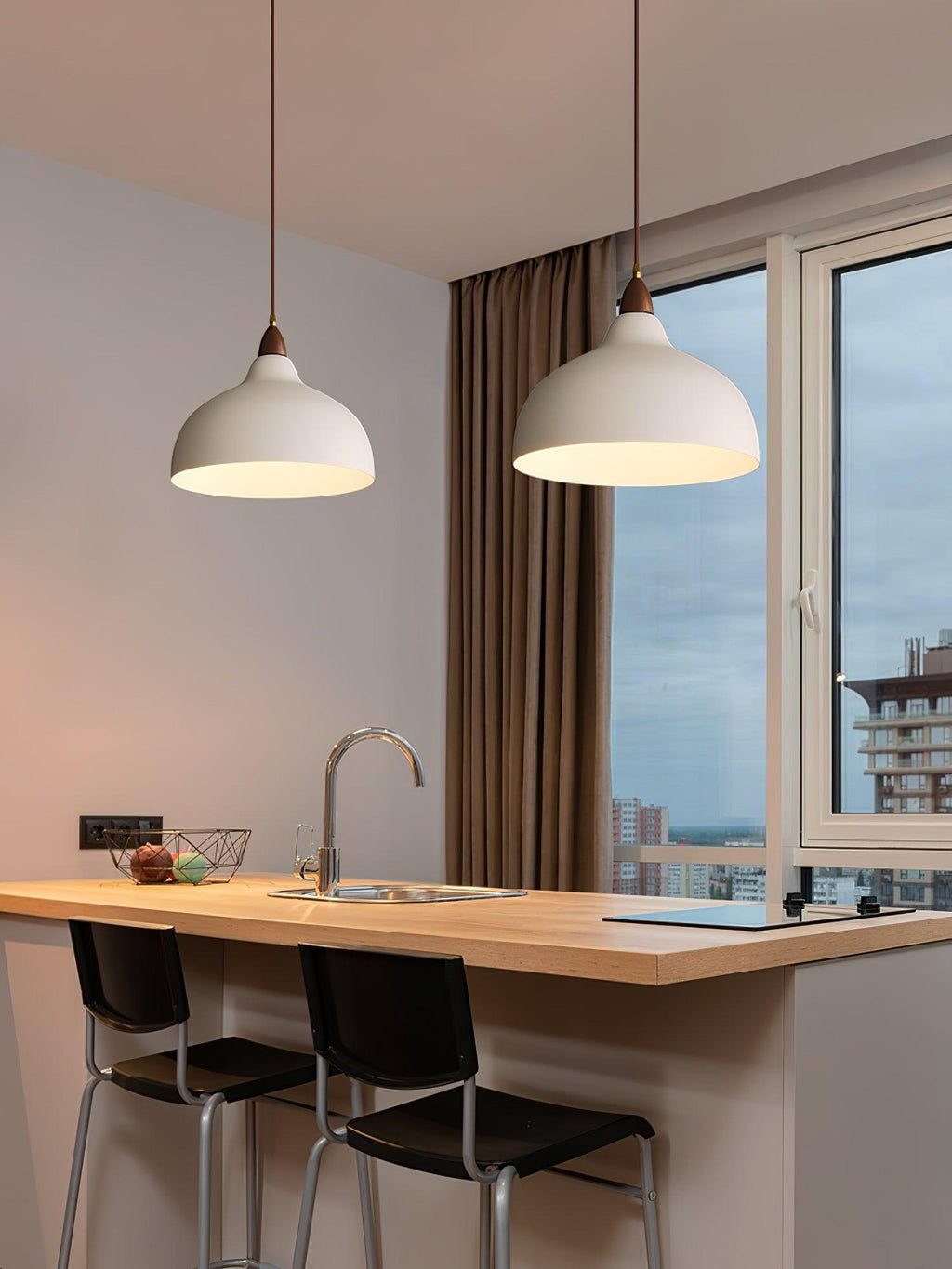 Nardenlark Wood Pendant Light-Moonnatur