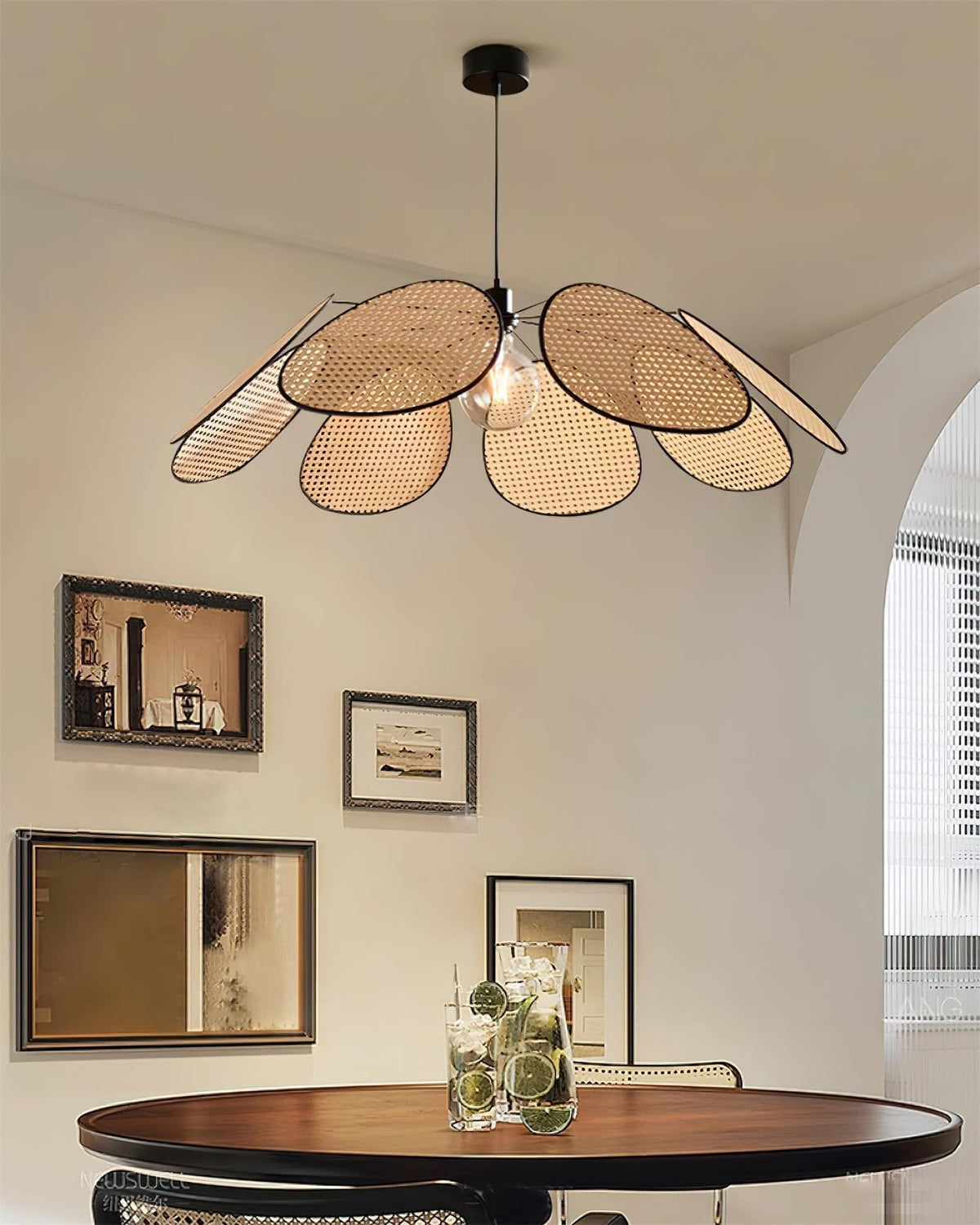 Dunselenelle Rattan Chandelier-Moonnatur