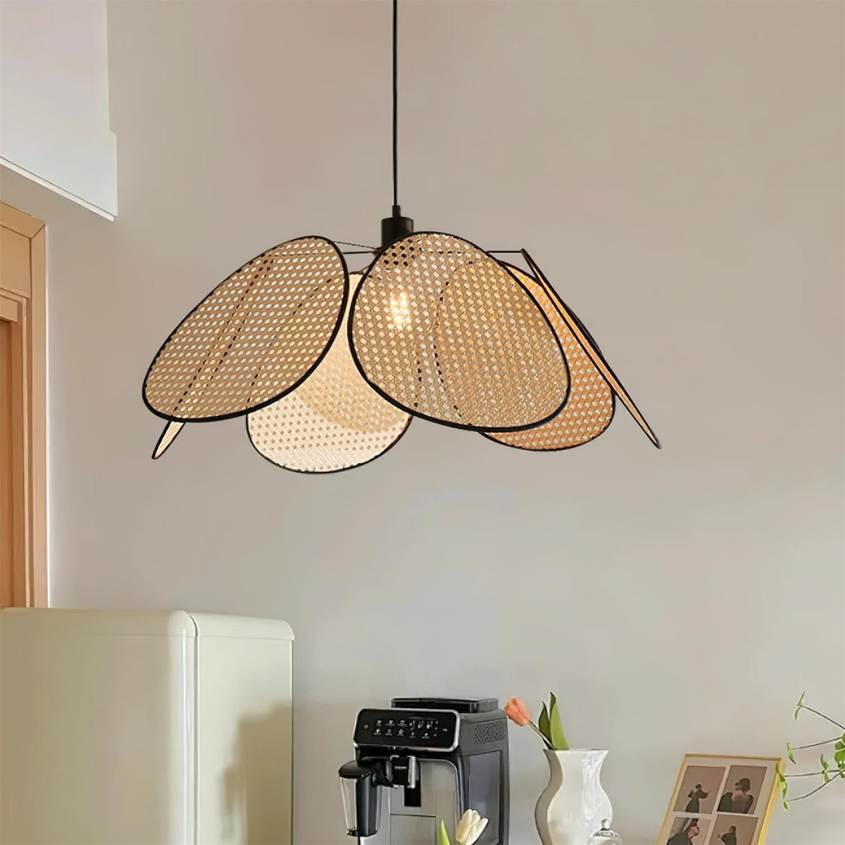 Dunselenelle Rattan Chandelier-Moonnatur