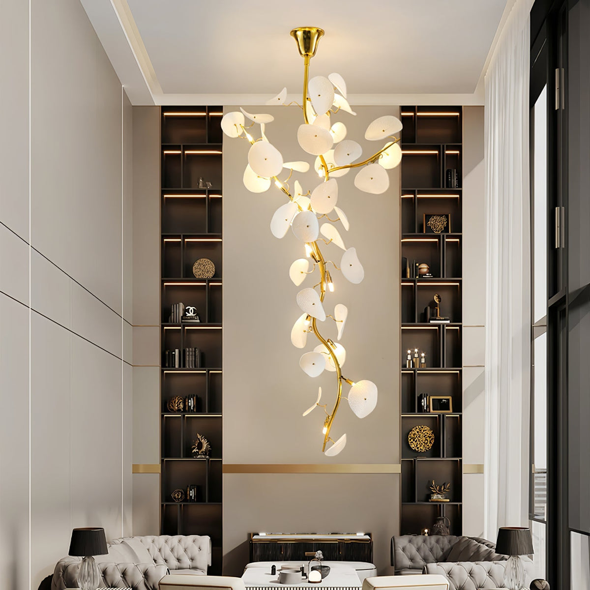 Hadrenaria Ceramic Chandelier-Moonnatur