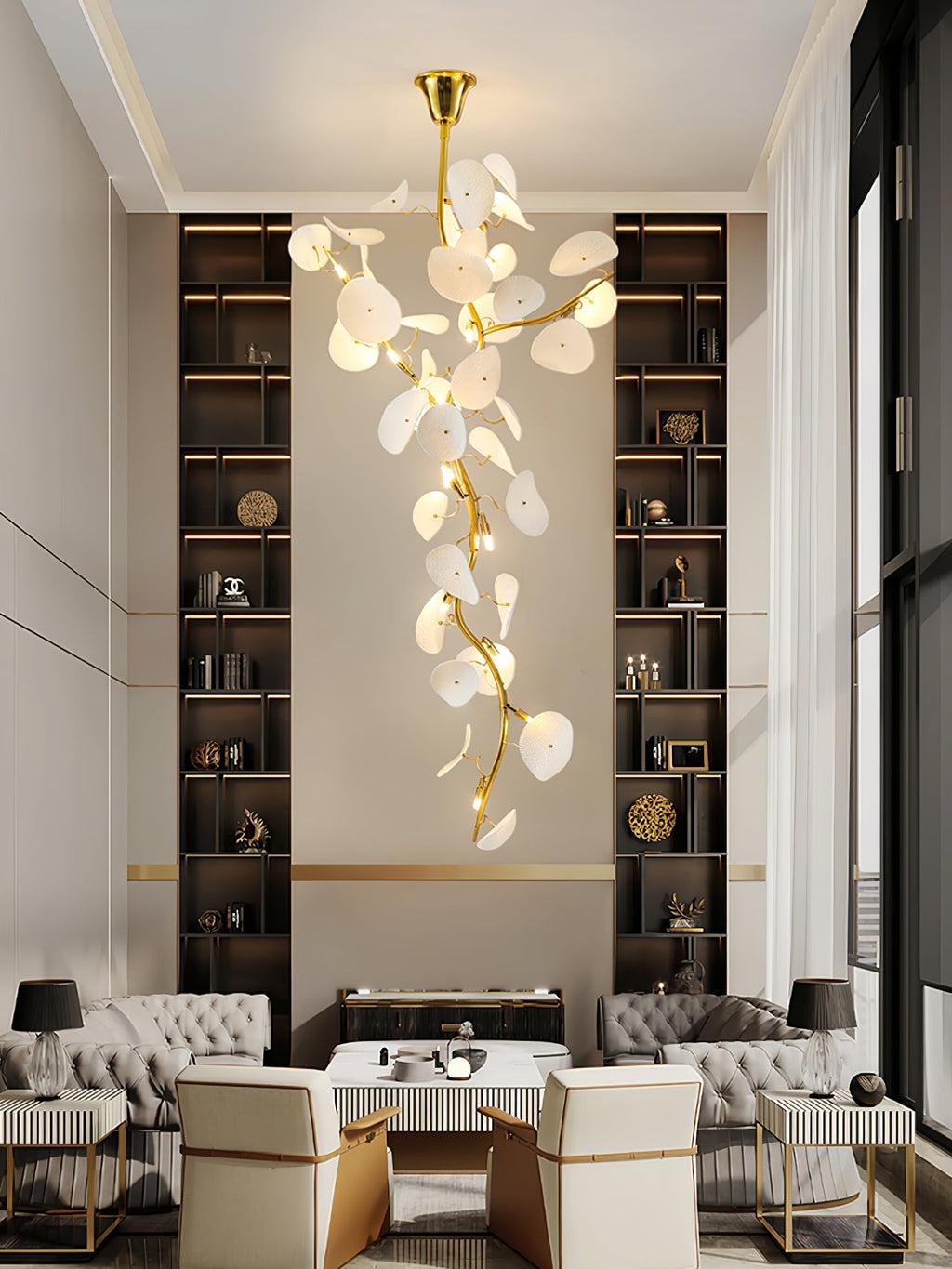 Hadrenaria Ceramic Chandelier-Moonnatur
