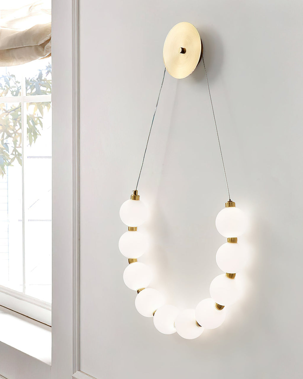 Farenora Brass Wall Light-Moonnatur