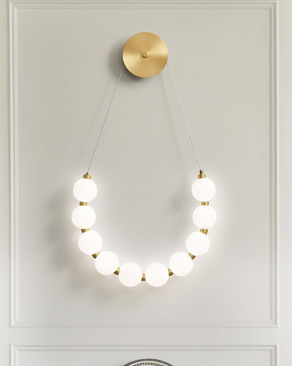 Farenora Brass Wall Light-Moonnatur