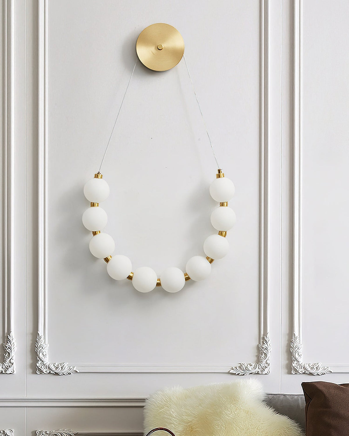Farenora Brass Wall Light-Moonnatur