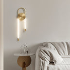 Farenora Brass Wall Light-Moonnatur