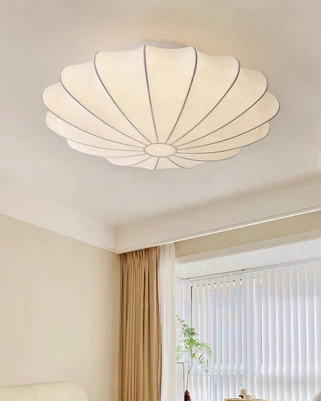 Jelavine Silk Ceiling Light-Moonnatur