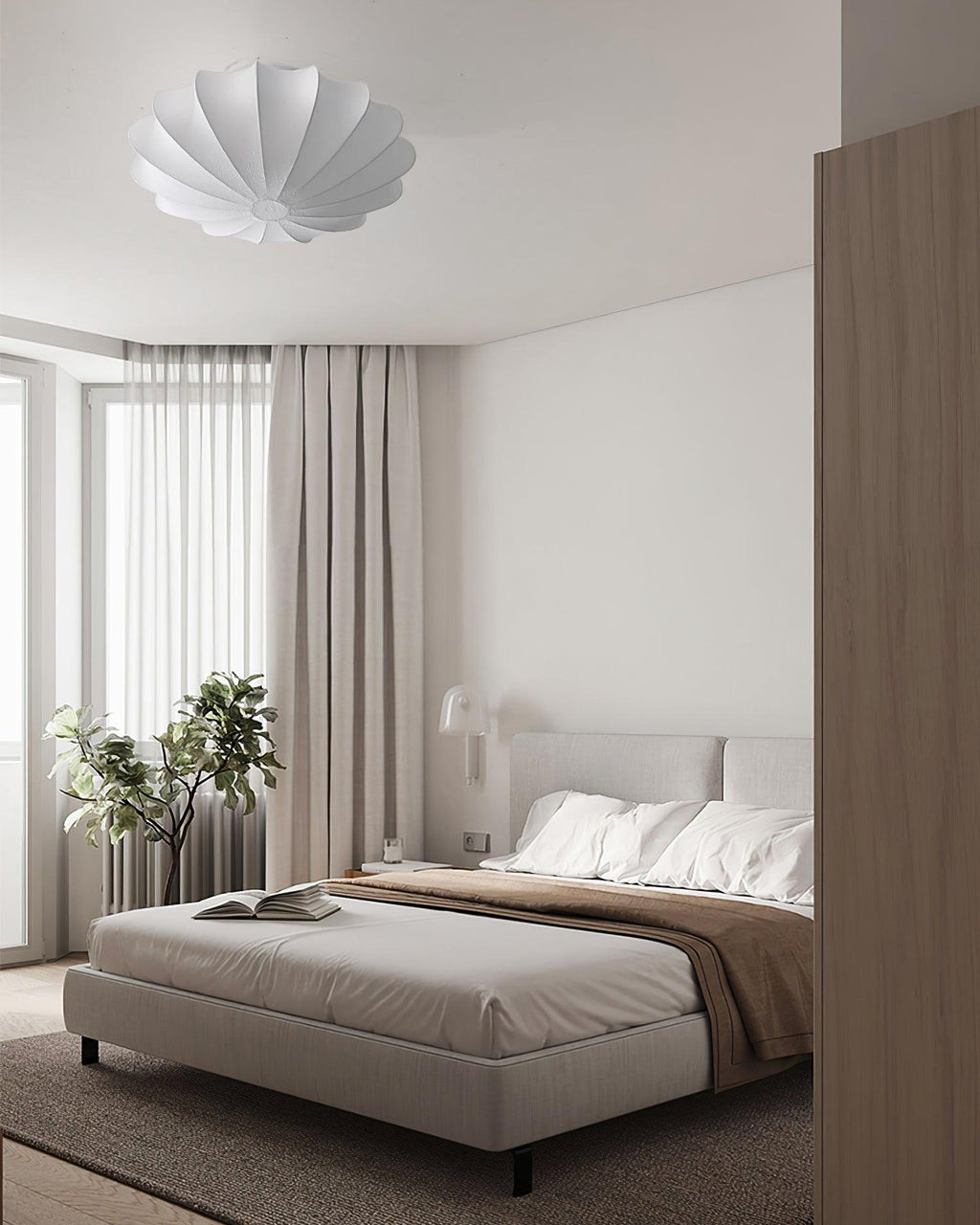 Jelavine Silk Ceiling Light-Moonnatur