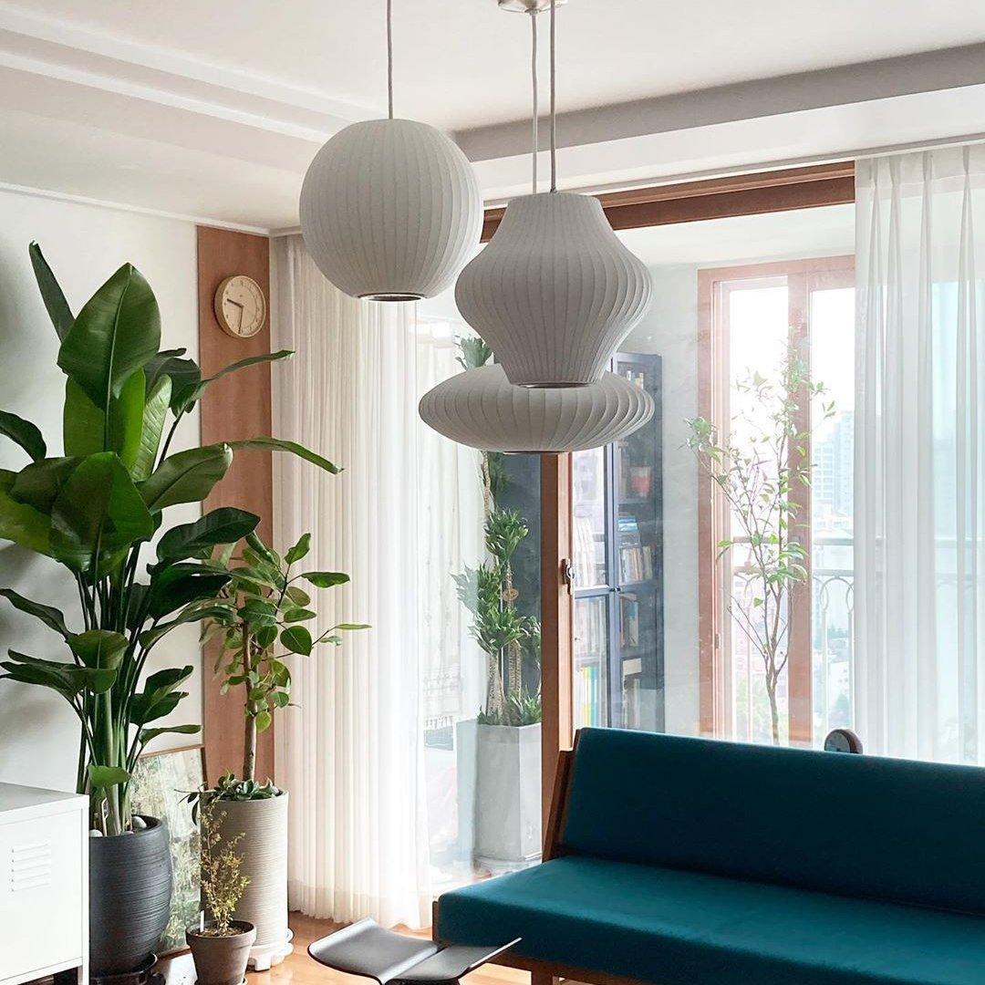 Cedrlyn Faux Silk Pendant Light-Moonnatur