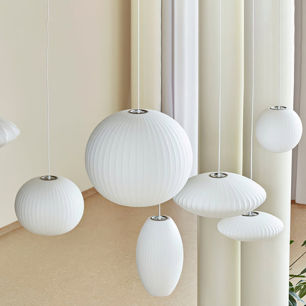 Rinelle Silk Pendant Lamp-Moonnatur