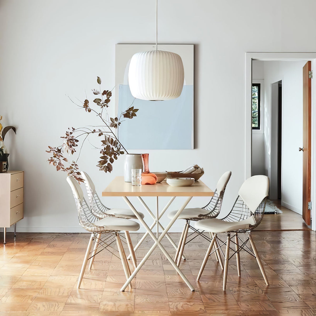 Cedrlyn Faux Silk Pendant Light-Moonnatur