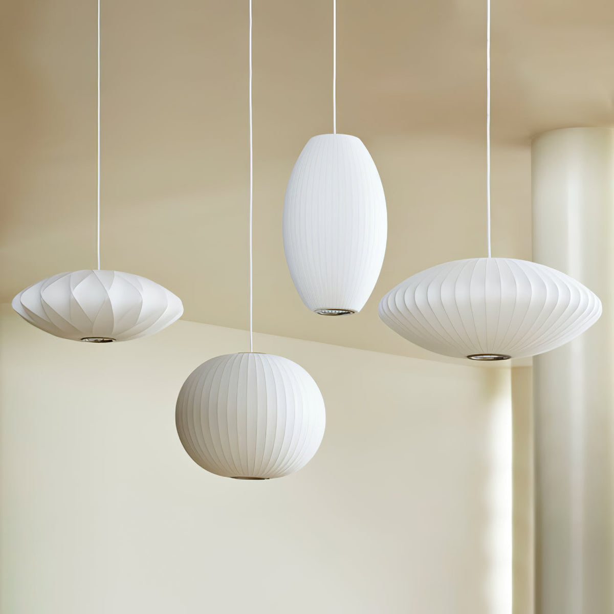 Wenrelorie Mulberry Silk Pendant Light-Moonnatur
