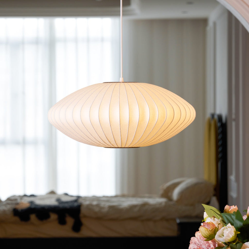 Cedrlyn Faux Silk Pendant Light-Moonnatur