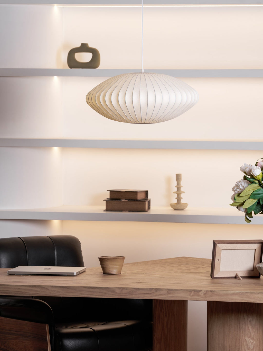Cedrlyn Faux Silk Pendant Light-Moonnatur
