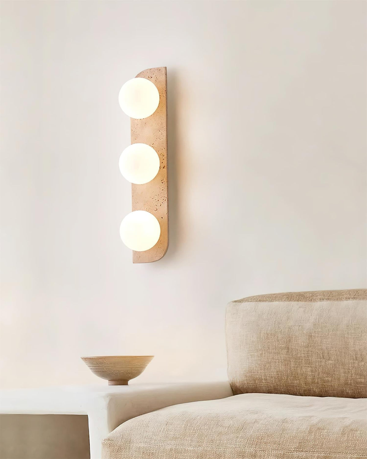 Marvenenna Travertine Wall Light-Moonnatur