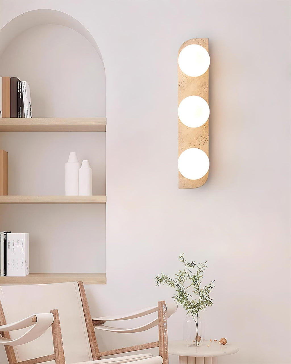 Marvenenna Travertine Wall Light-Moonnatur